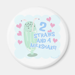 2 sugrör och en Milkshake Magnet