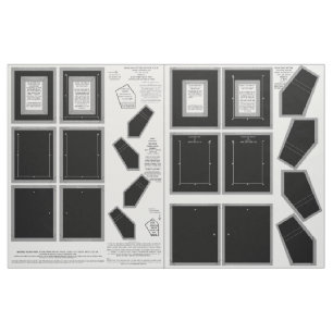 2 Svart Zazzle Fabric-fotofoto-ram-hantverkare Tyg