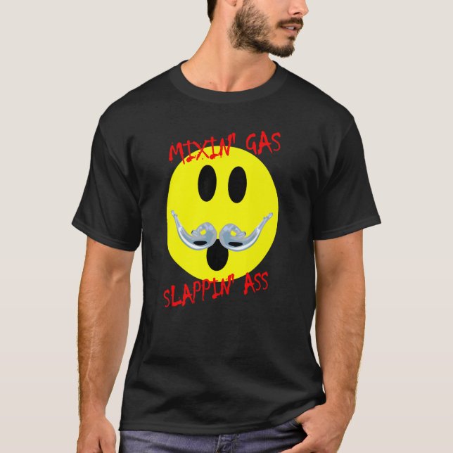2-takt Avgasförslutning T Shirt (Framsida)