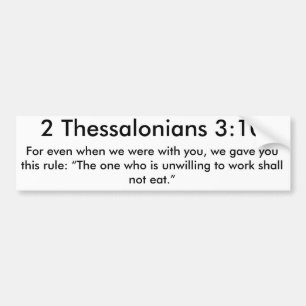 2 Thessalonians 3:10 Bildekal