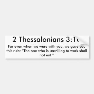 2 Thessalonians 3:10 Bildekal