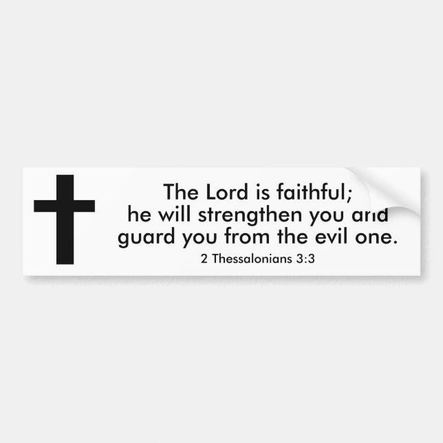 2 Thessalonians 3:3 Bible Verse Bumper Sticker  Bildekal (Framsidan)