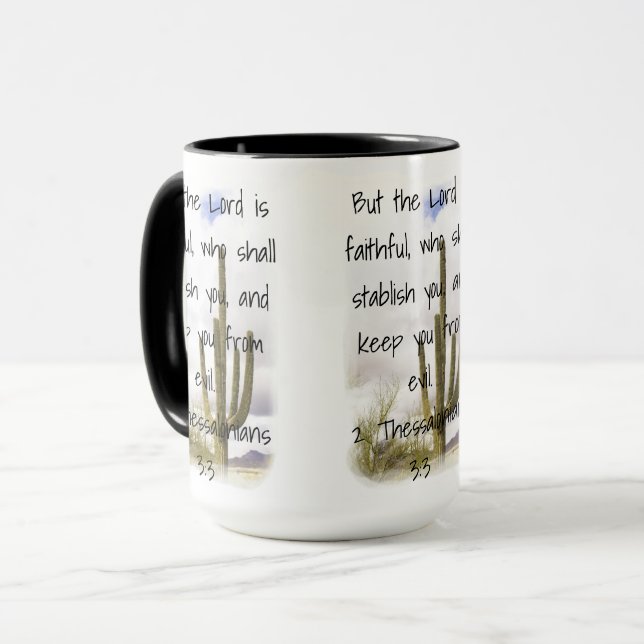2 Thessaloniki 3:3 Mugg (Framsida vänster)