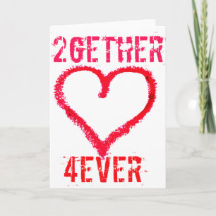 2 tillsammans 4 gånger tonåring kärlek på valentin helgkort