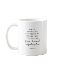 2 Timoteus 1:7 Bibelvers Mugg