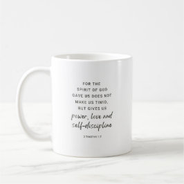 2 Timoteus 1:7 Bibelvers Mugg