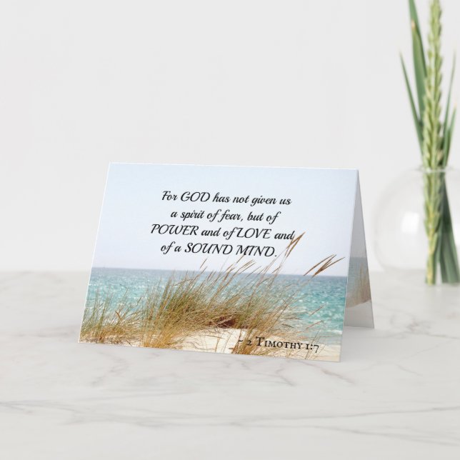 2 Timothy 1:7 Gud har inte gett uttryck för någon  Kort (Framsida)