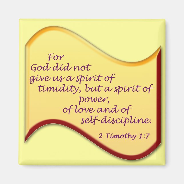 2 Timothy 1:7 Magnet (Framsidan)