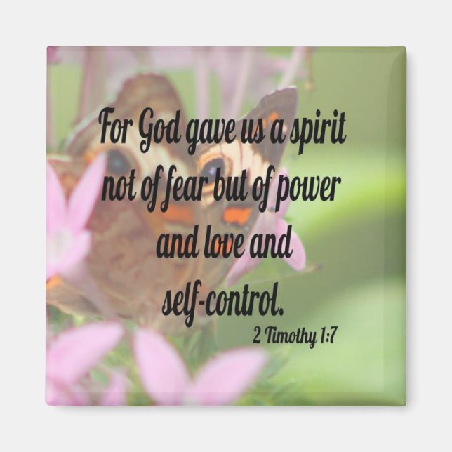 2 Timothy 1:7 Magnet (Framsidan)