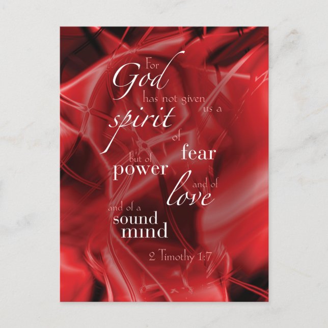 2 Timothy 1:7 Vykort (Framsida)