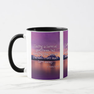 2 Timothy 3:5 KJV Bible Scripture Pic Two Tone Mug Mugg