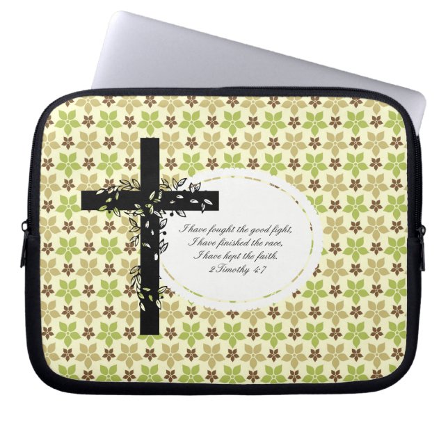 2 Timothy 4:7 Bärbar dator eller Netbook Carrier-S Laptop Sleeve (Framsidan)