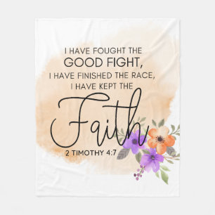 2 Timothy 4:7 - Jag har behållit trosuppfattningen Fleecefilt