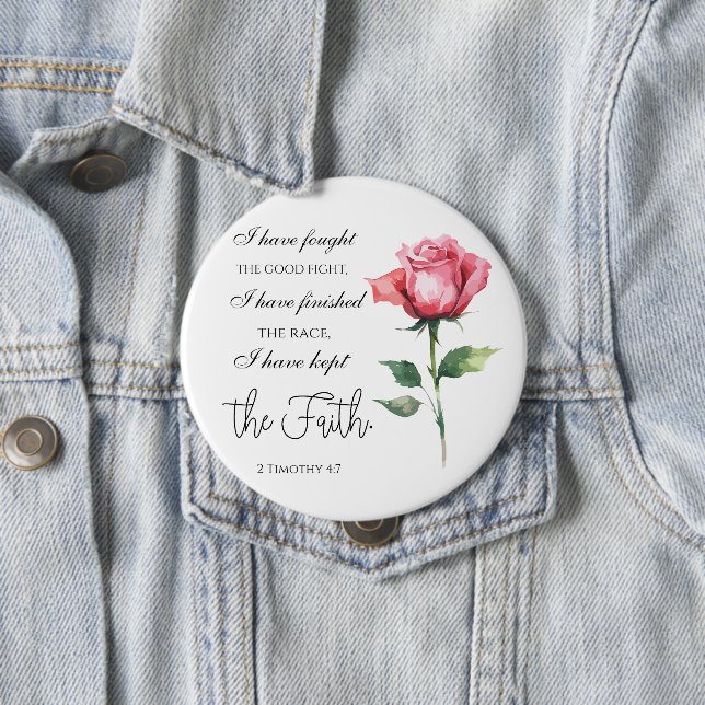 2 Timothy 4:7 - Jag har kämpat mot bran Knapp (In Situ)