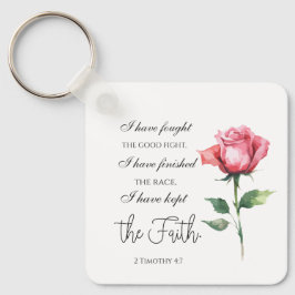 2 Timothy 4:7 - Jag har kämpat mot bran Nyckelring