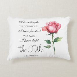 2 Timothy 4:7 - Jag har kämpat mot bran Prydnadskudde