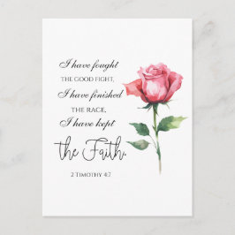 2 Timothy 4:7 - Jag har kämpat mot bran Vykort