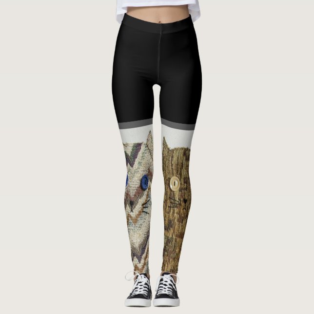 2 Tjockar Katter #1 Leggings (Framsida)