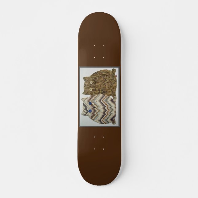 2 Tjockar Katter #1 Mini Skateboard Bräda 18,5 Cm (Framsida)