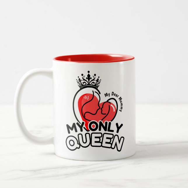 2-ton Mugg 11oz : Min enda drottning (röd) (Vänster)