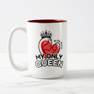 2-ton Mugg 15oz : Min enda drottning (brun)