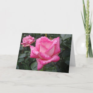2-Tona rosa ros Kort