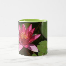 2 TONED MUGG, ROSA LOTUS BLOMMAR Två-Tonad MUGG
