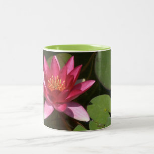 2 TONED MUGG, ROSA LOTUS BLOMMAR Två-Tonad MUGG