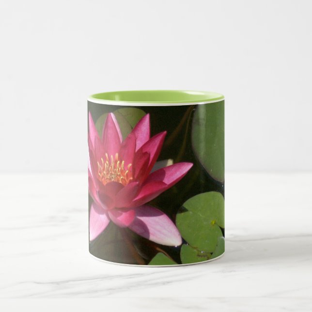 2 TONED MUGG, ROSA LOTUS BLOMMAR Två-Tonad MUGG (Center)