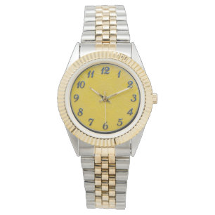 2 Tons Ur + Armband Citrongul dial Armbandsur