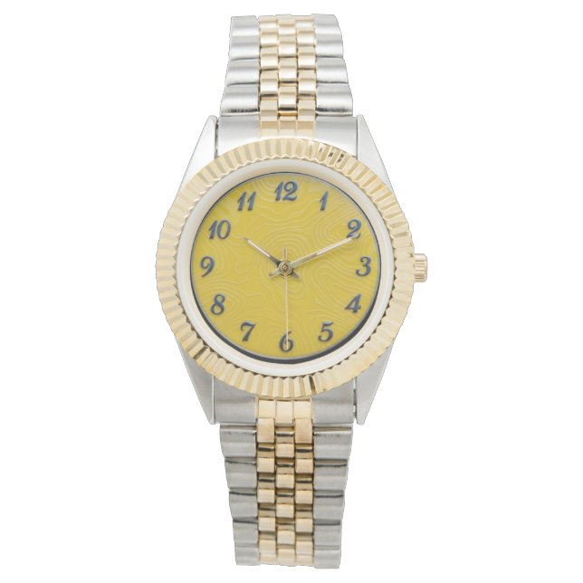 2 Tons Ur + Armband  Citrongul dial Armbandsur (Framsida)