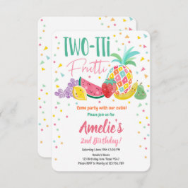 2-tti Frutti Tutti Fruktig Birthday Fruit Sommar Inbjudningar