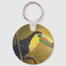 2-tums (exotic Bird Metall Circle Keychain) Nyckelring