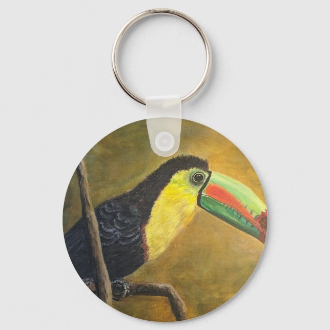 2-tums (exotic Bird Metall Circle Keychain) Nyckelring (Framsida)