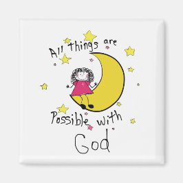 2-tums kvadratiskt magnet med skript