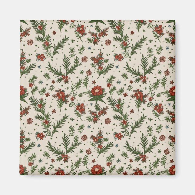 2-tums kvadratstreck för jul magnet (Framsidan)