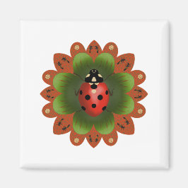 2-tums Square Ladybug Magnet