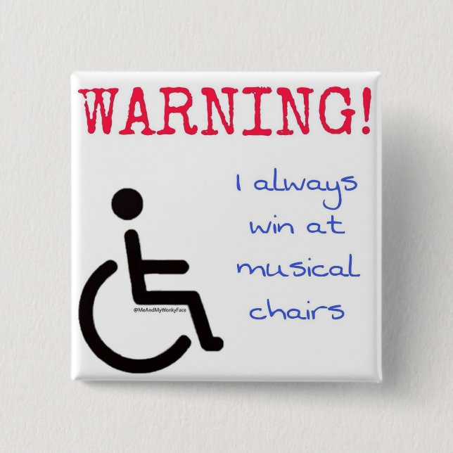 2-tumsbricka - musikaliska stolar knapp (Framsida)