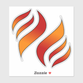 2 Tunga brand eller flamma (vänd mot lämnat) Klistermärken