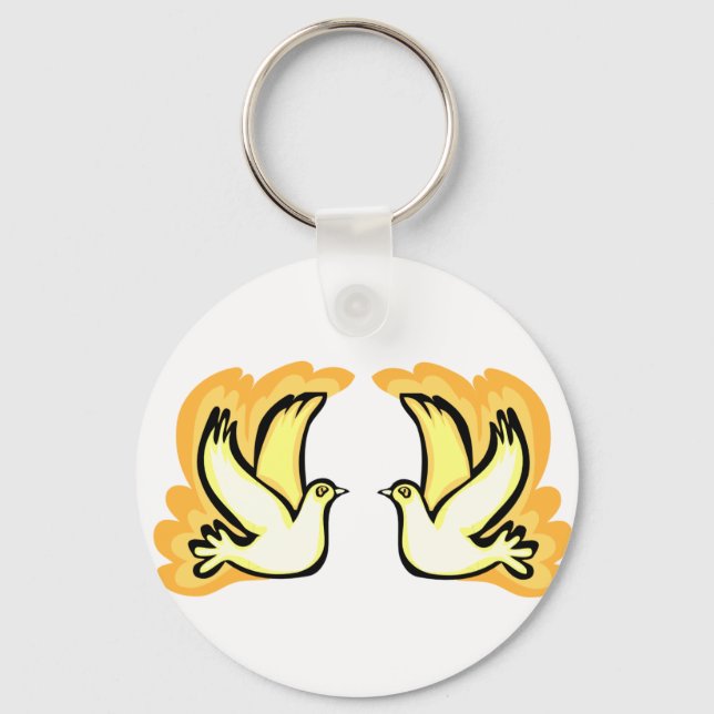 2 Turtle Doves Nyckelring (Framsida)