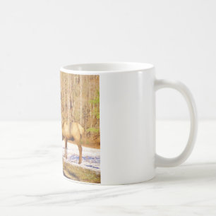 2~ två Bull Elk i snö Kaffemugg