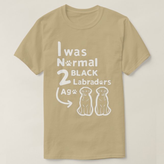 2 Två Svart lab Hund från Labour Retriever Gift Id T Shirt (Design framsida)