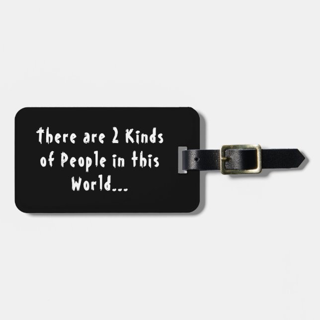 2 Typ av människor i världen Bagagebricka (Horisontell Framsida)