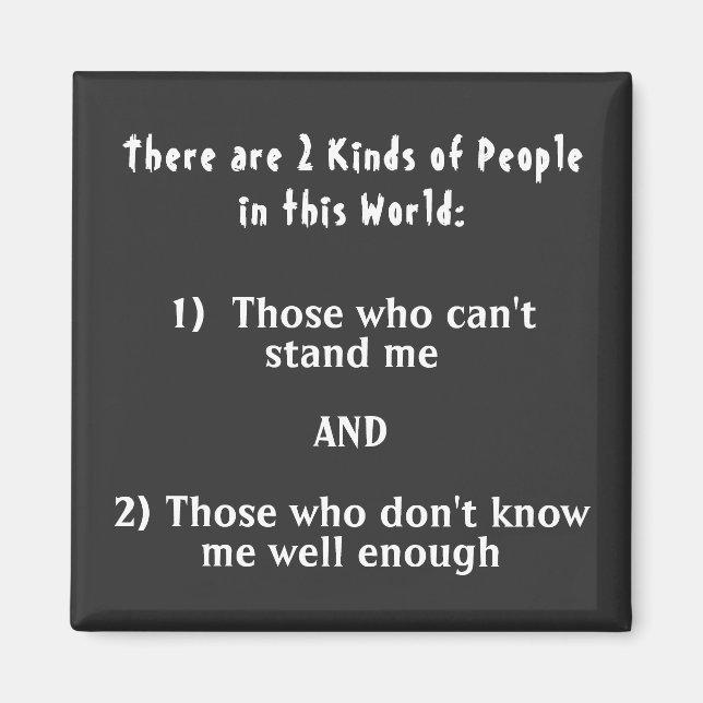 2 Typ av människor i världen Magnet (Framsidan)