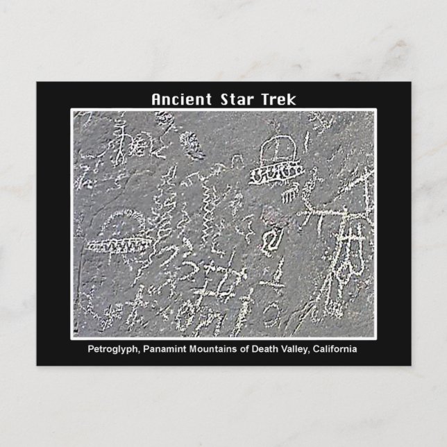 2. UFO Petroglyf i Dödsdalen Vykort (Framsida)