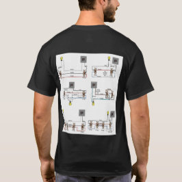 2-vägs, 3-vägs, 4-vägs switchdiagram T-Shirt