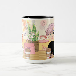 2 VÄNNER PÅ KAFFE STÄLLE MUGG