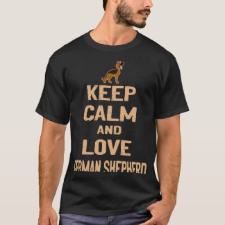 2 Var Lugn Och Älska Tysk Shepherd T Shirt