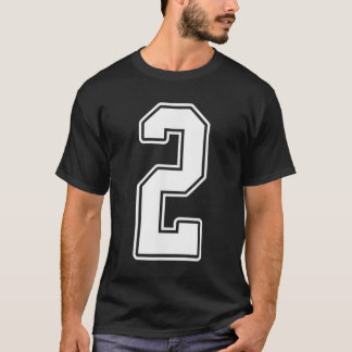 2 Vit kontur nummer 2 Sportfantast Jersey Stil F T Shirt