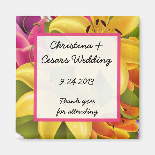 2"x2" Annonseringsmagnet Hawaiianska Exotiska Blom Magnet